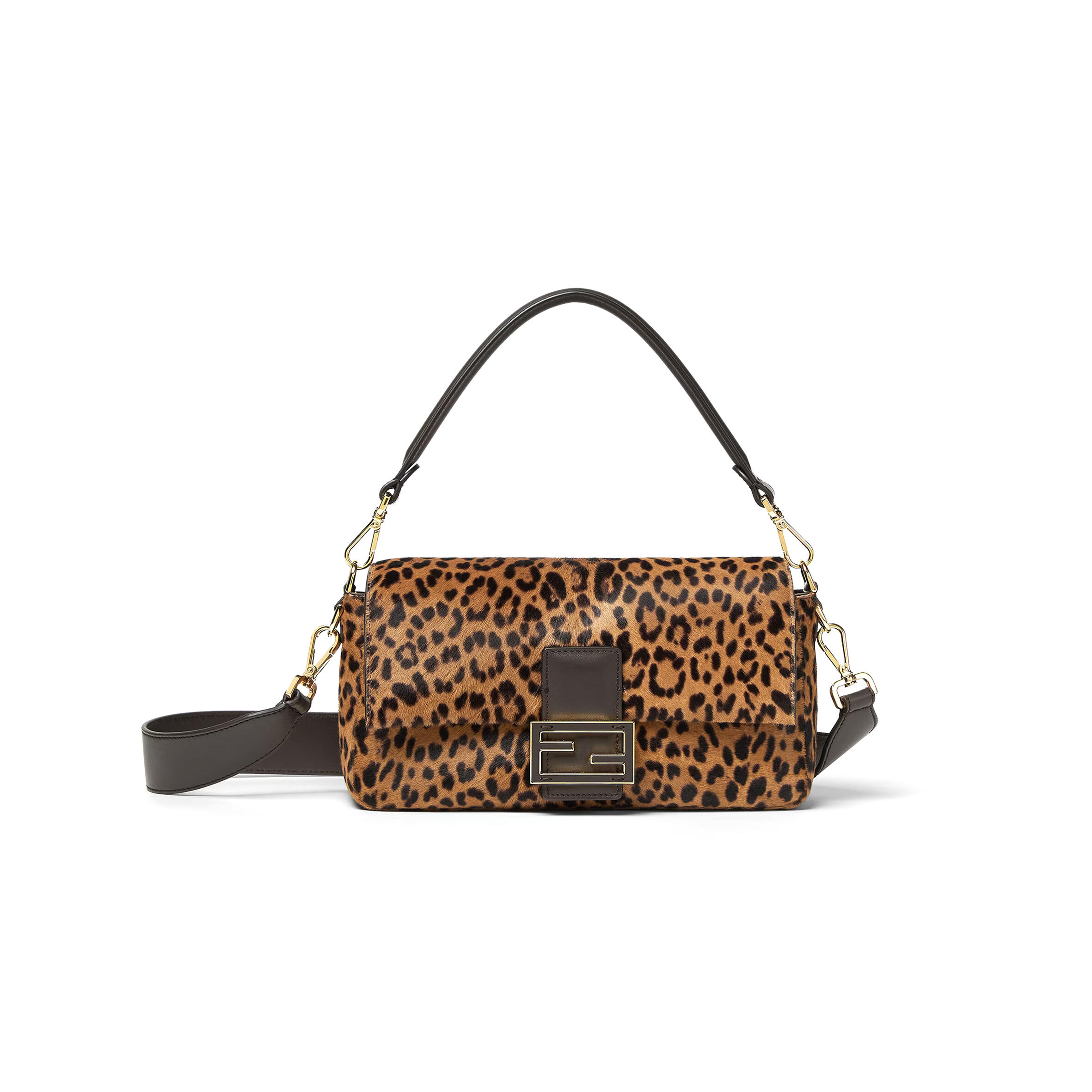F**di baguette printed cavallino calfskin 8br600aydyf0a6e (27*15*6cm)